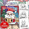 A coloring book featuring Cute Santa Claus illustrations on spiral-bound pages.