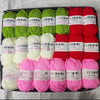A pack of 20 skeins of various colored acrylic wool yarn for knitting and crochet crafts.