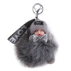 Kawaii Plush Keychain with Sleeping Baby Design