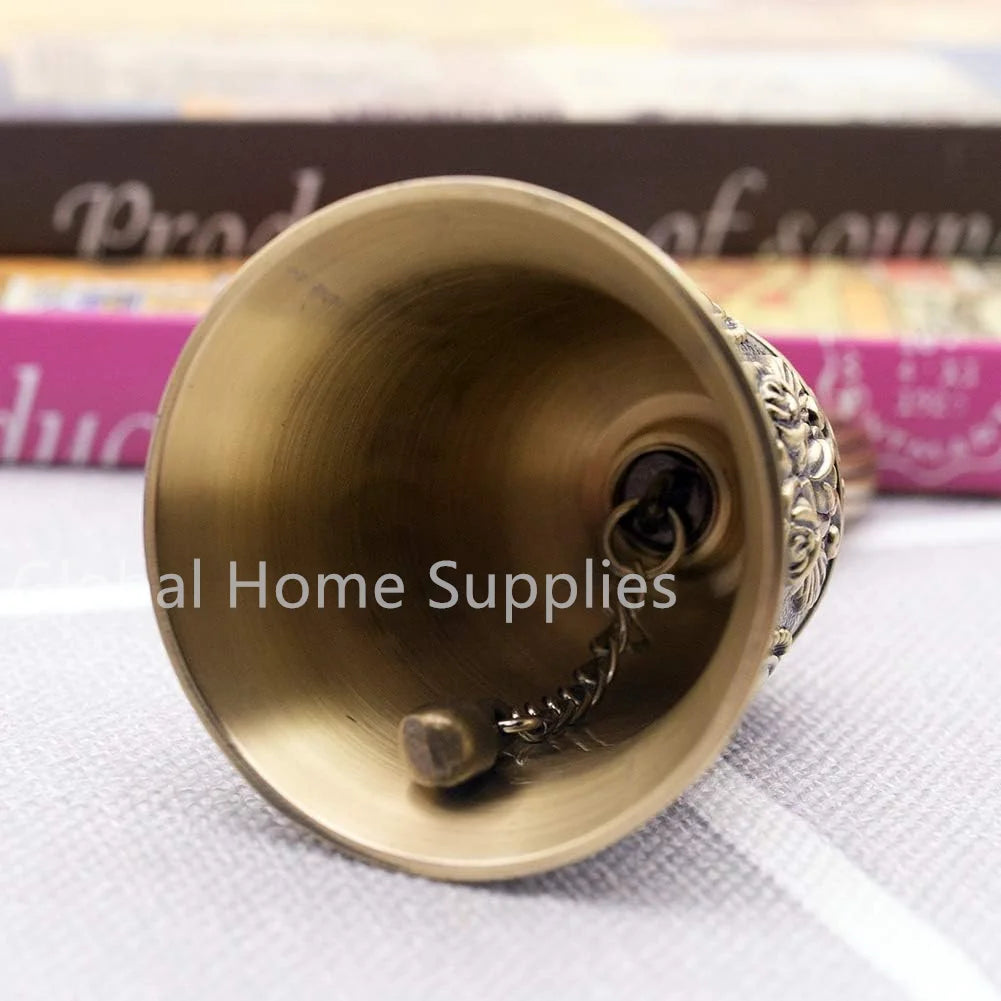Classic Metal Hand Bell with Comfort Grip Handle