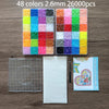 A set of 48 colors of 2.6mm fuse beads for crafting and pixel art projects