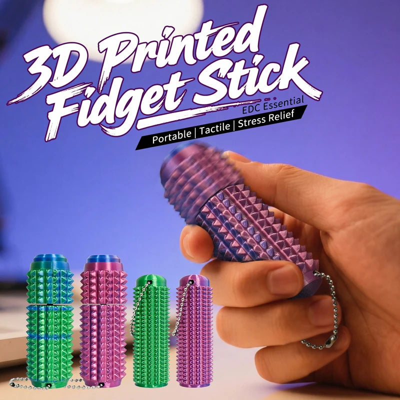 Mini Spiky Fidget Toy Stress Relief Keychain