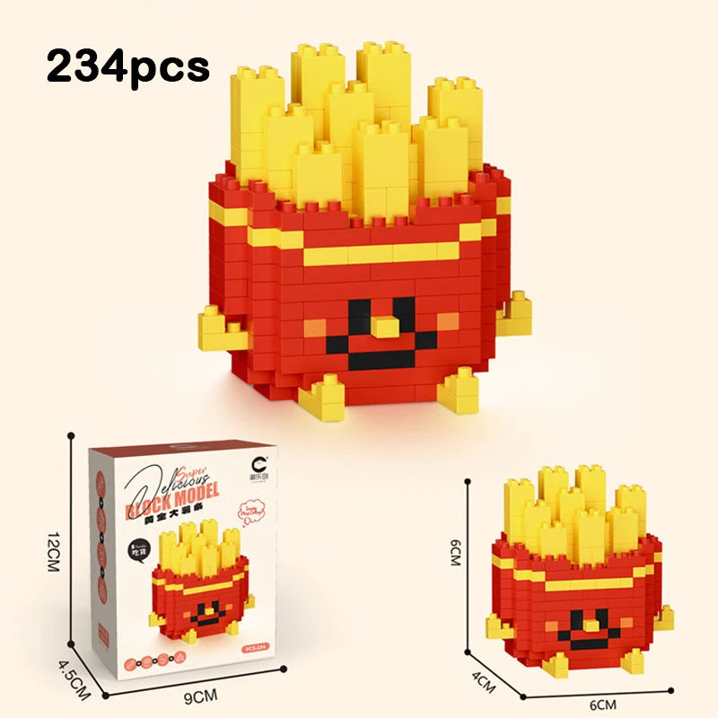 Cute Food Micro Building Blocks – Fruit & Cake Miniature Sets