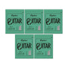 Pack of six Orphee electric guitar strings in green packaging with black text and silver wound strings