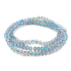 A strand of clear and blue iridescent Austrian faceted crystal beads for jewelry making