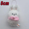 Adorable Plush Cartoon Keychain – Soft Pink Mini Pendant