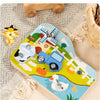 Farm Animal Wooden Screw Puzzle Toy Set with Child-Safe Tools