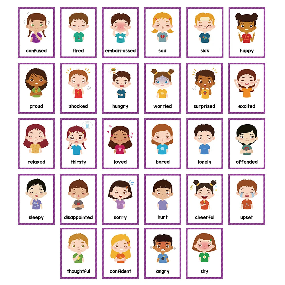 Montessori English Word Learning Cards for Kids