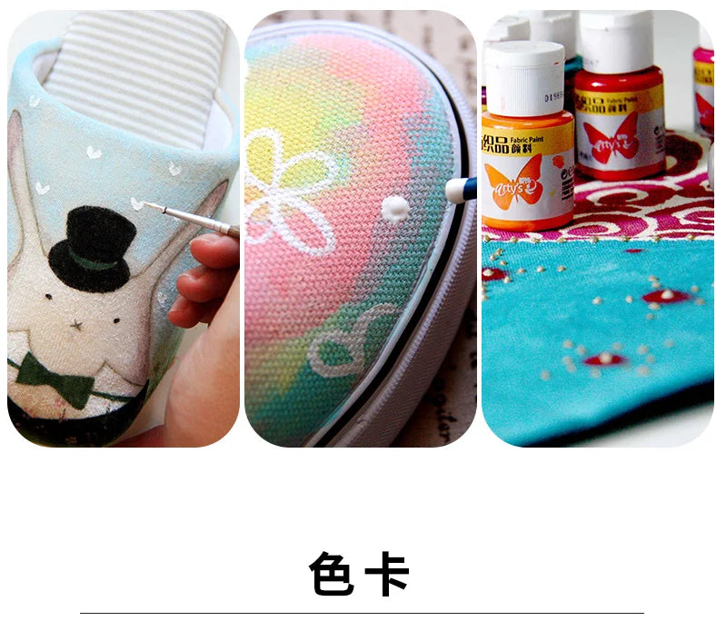 Permanent Fabric Paint for Clothes, T-Shirts & Canvas