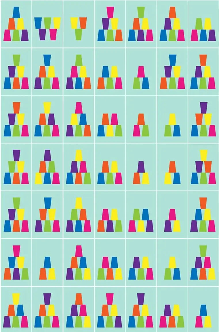 Montessori Stacking Cup Game with Color Cards