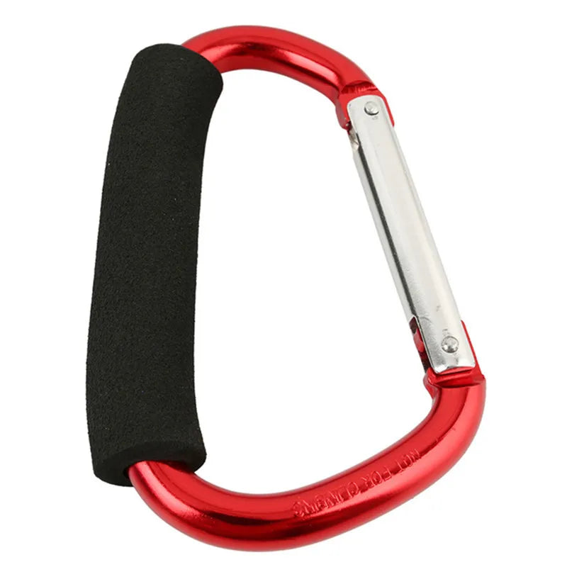 Heavy-Duty Aluminum Carabiner Stroller Hooks for Bags and Purses
