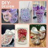 DIY craft project featuring pink and white resin rhinestones and pearls used for making cute shoes and accessories.