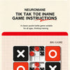 A game board showing a Tic Tac Toe layout with red and black markers, used for thinking training.