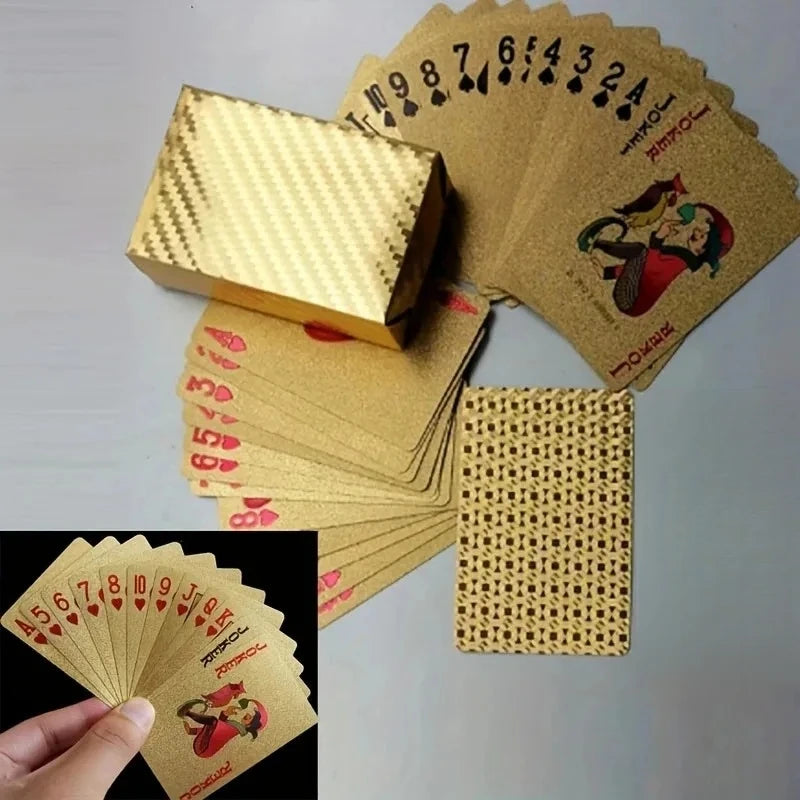Gold Foil Playing Cards – Waterproof Matte Finish Deck