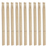 A set of maple wood drumsticks in various sizes and grades for different skill levels