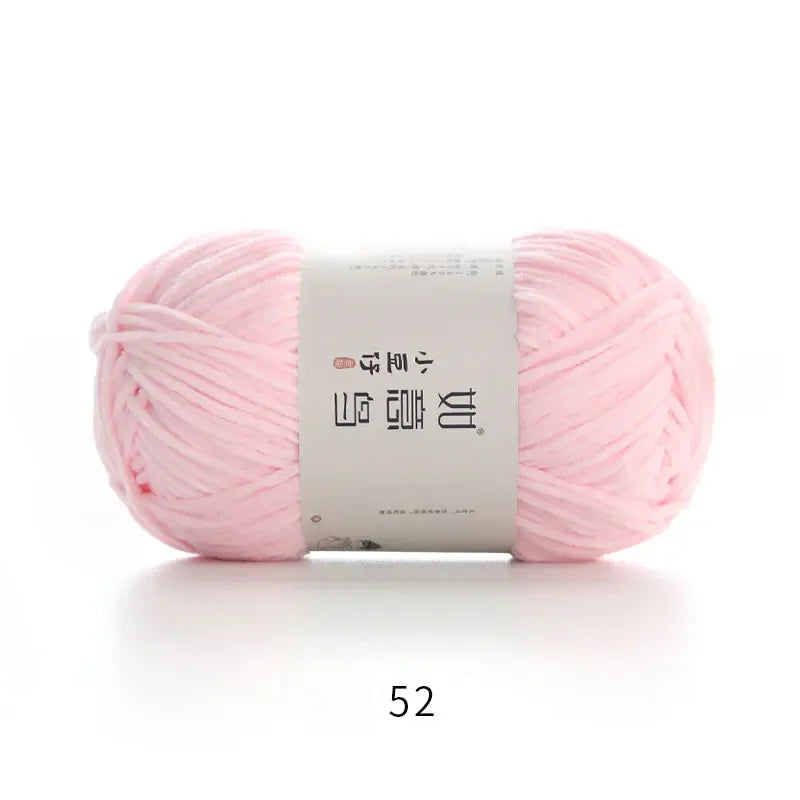 Soft Chenille Yarn for Knitting & Crochet - 50g Ball