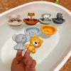 Silicone Animal Bath Toy Set with Floating Boats