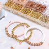DIY Clay Bead Bracelet Making Kit with Golden Letter Beads