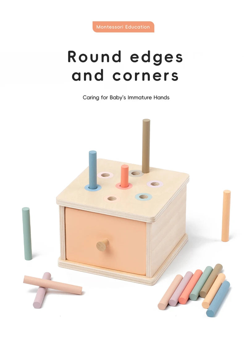 Wooden Montessori Sorting Box with Shape & Color Matching Games