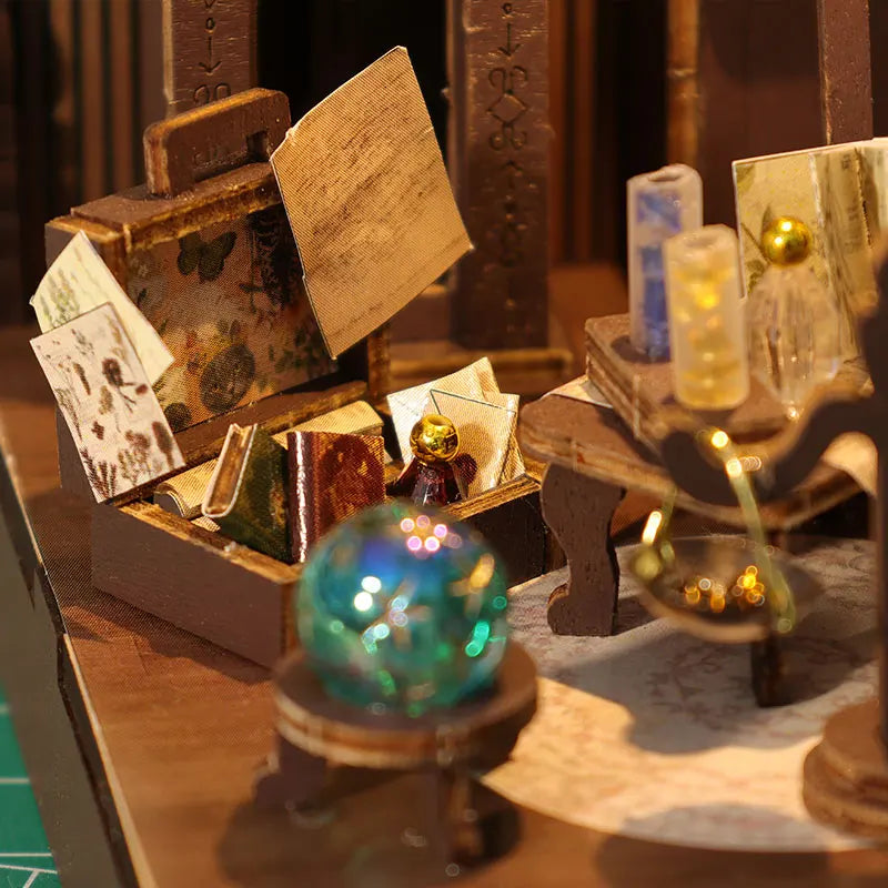 DIY Wooden Miniature House Kit with LED Lighting