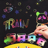Rainbow Scratch Art Paper Set for Kids – DIY Graffiti & Drawing Activity Book