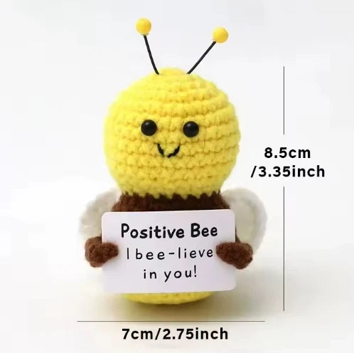 Handmade Crochet Pocket Hug Doll with Positive Vibe
