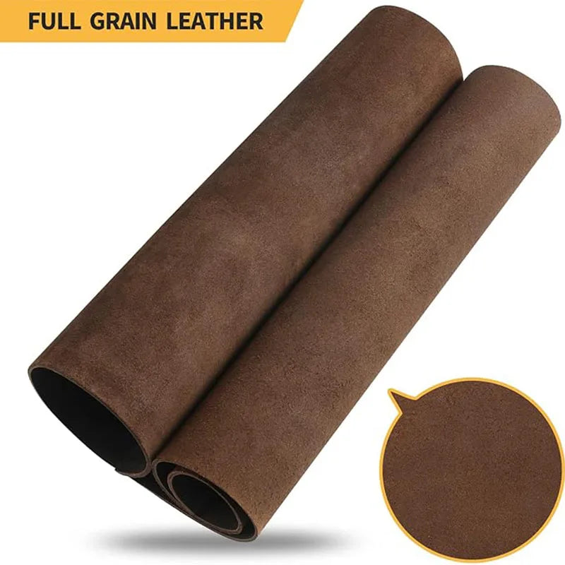 Oil-Waxed Crazy Horse Leather Hide – Full-Grain Cowhide for Crafting