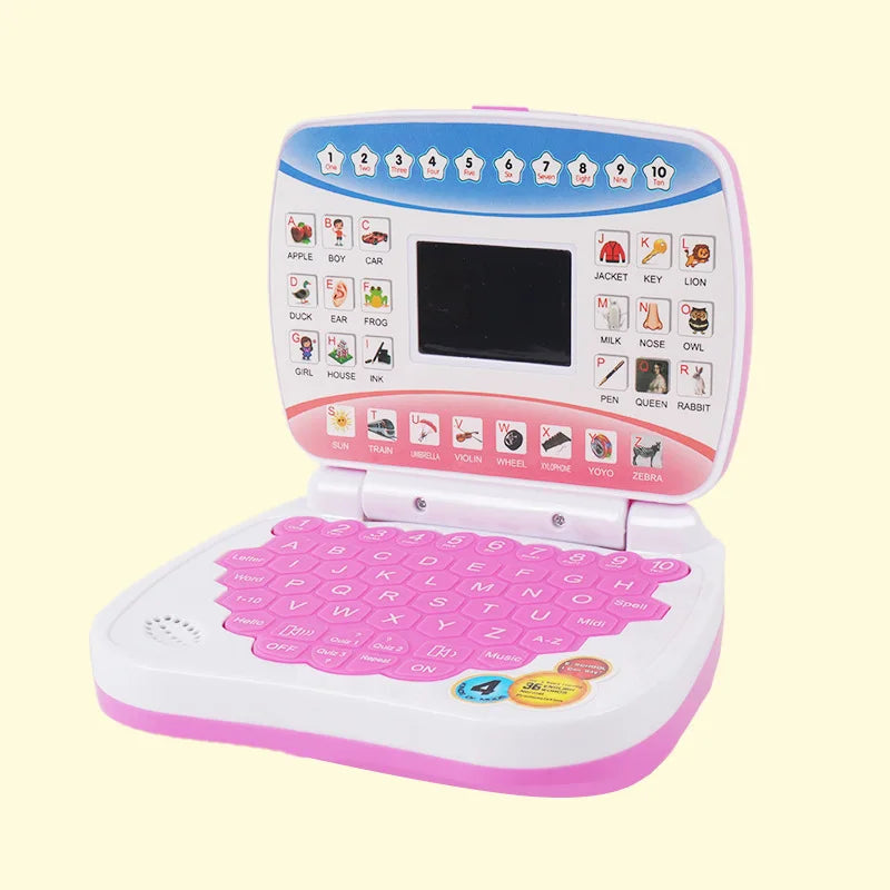 Kids Interactive Learning Laptop with LED Display and Music