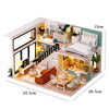DIY Wooden Dollhouse Kit with Miniature Furniture – 3D Puzzle Craft Set