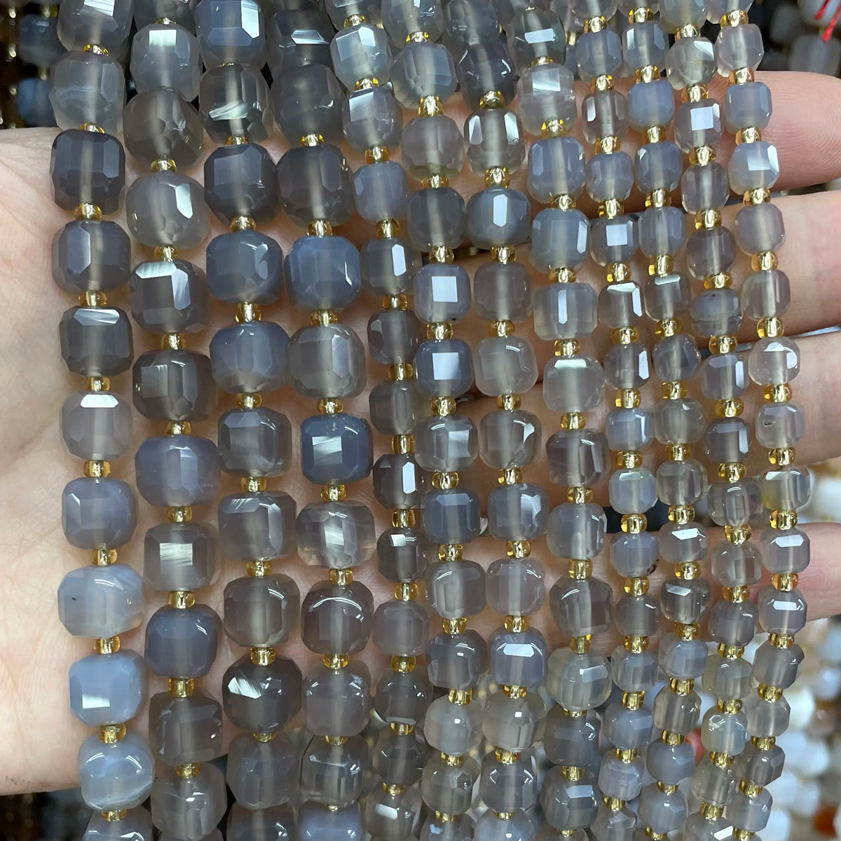 Natural Stone Faceted Beads for Jewelry Making
