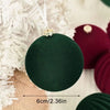Set of 12 Velvet Flocked Christmas Tree Ornaments in Green