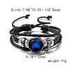 Zodiac Sign Luminous Leather Wrap Bracelet