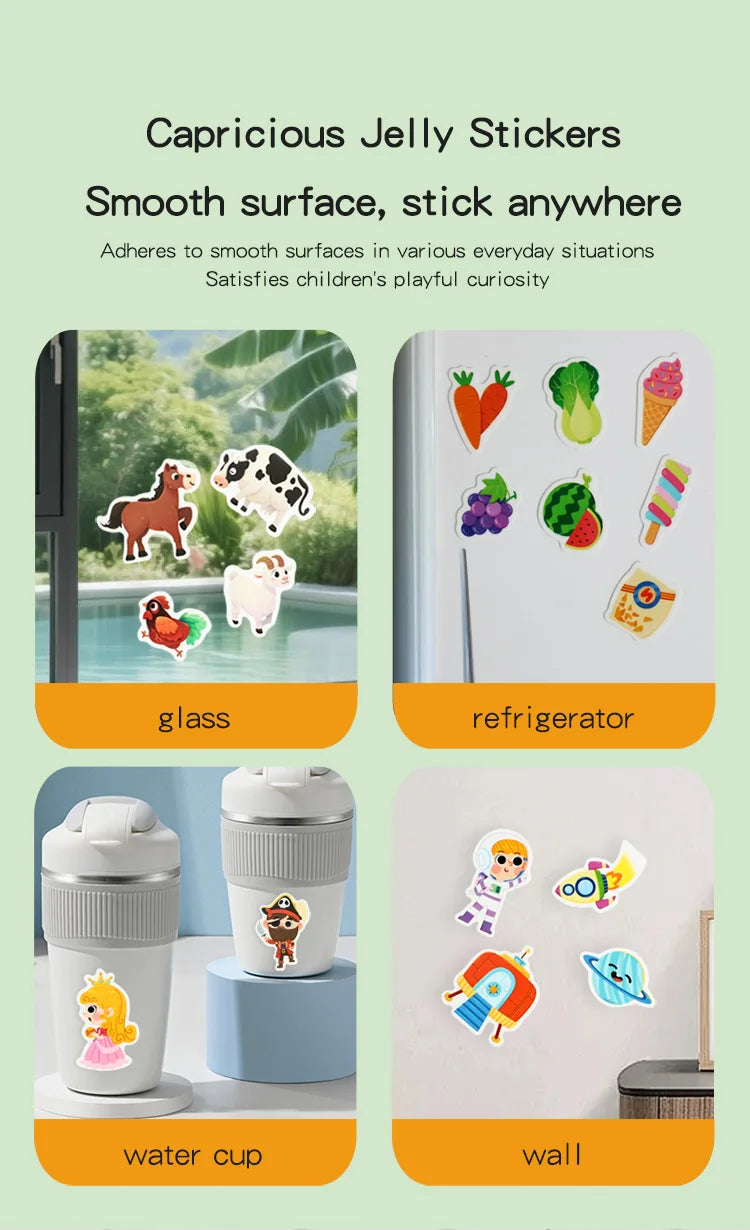 Reusable Sticker Book for Kids – Mess-Free Pretend Play & Learning Themes