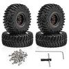 Brass Beadlock Wheel & Tire Set for 1/24 & 1/18 RC Crawlers