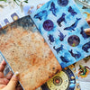 A collection of retro astronomy stickers featuring celestial bodies, constellations, and space themes for planners and journa
