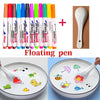 A set of floating pens and a white pen demonstrating the magical water painting pen kit for kids