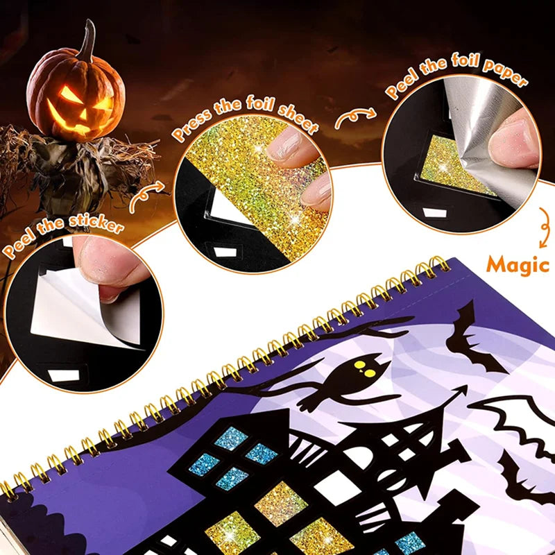 Kids Foil Art Activity Set with Coloring Book
