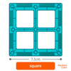 A square magnetic building blocks set with a teal color, featuring four square pieces.