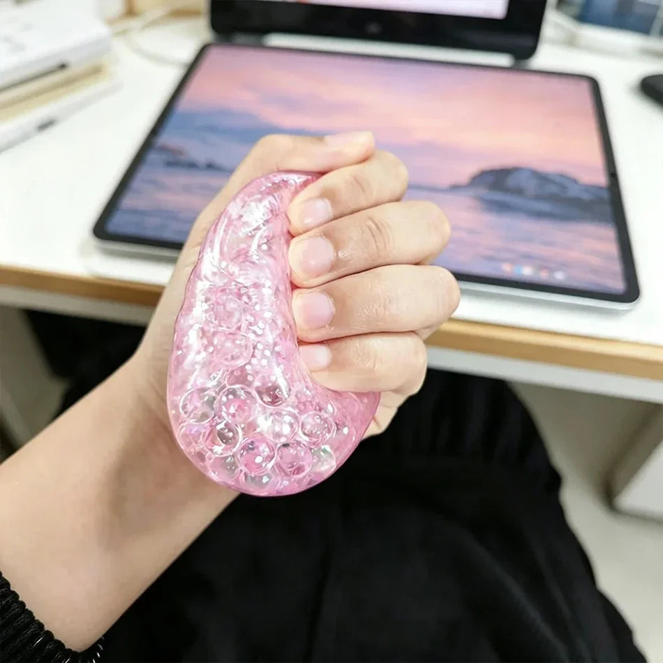 Glitter Squishy Fidget Dumpling – Sensory Stress Relief Toy