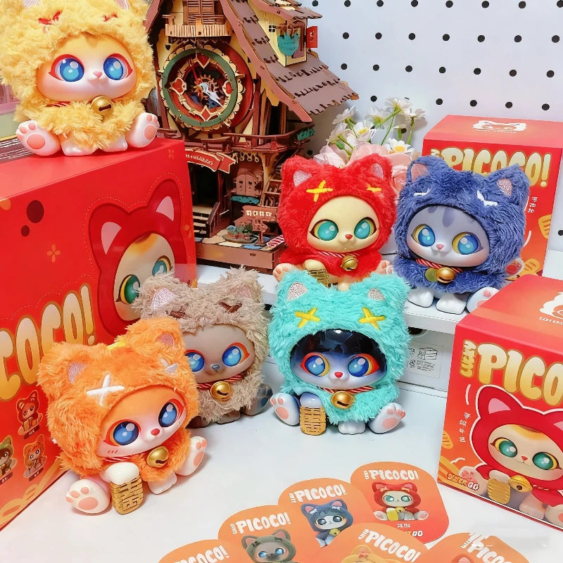 PICOCO Lucky Cloak Cat Series Plush Blind Box Keychain