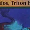 A card featuring Thrasios, Triton Hero with a dark blue background and aquatic imagery.