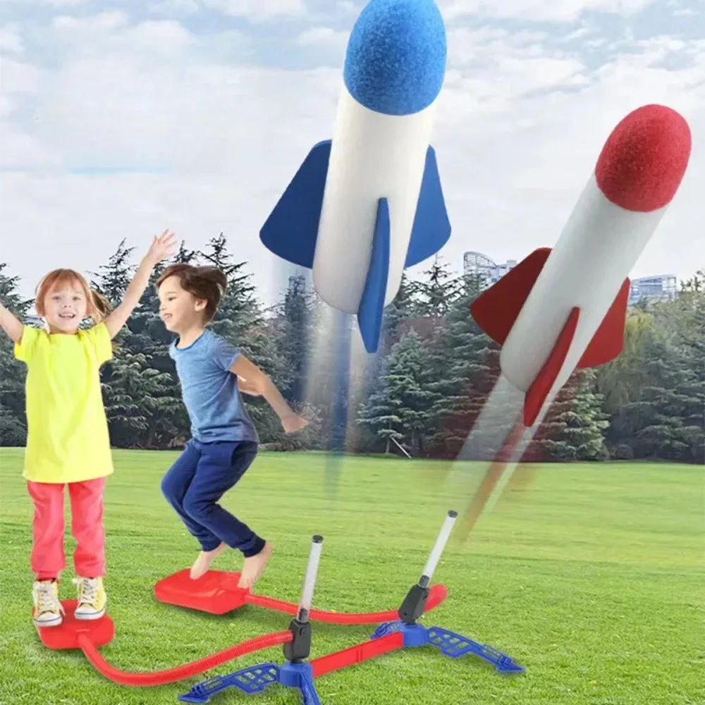 Air-Powered Stomp Rocket Launcher for Kids Outdoor Play