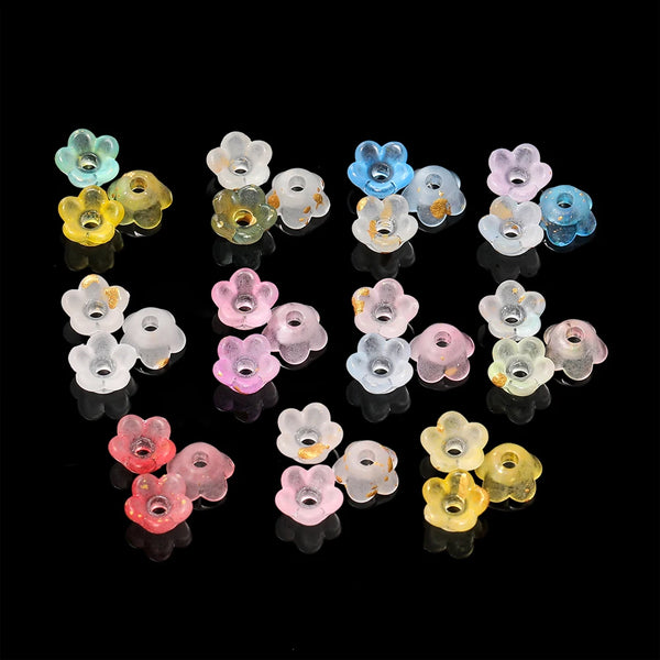 Collar de 50 cuentas acrílicas de campanilla degradadas en tonos pastel para hacer joyería