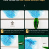 Instructions showing how to use four-sided adhesive tape to cut paper from a watercolor notebook.