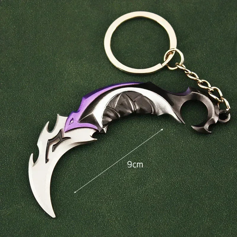 Valorant Reaver 2.0 Karambit Metal Keychain