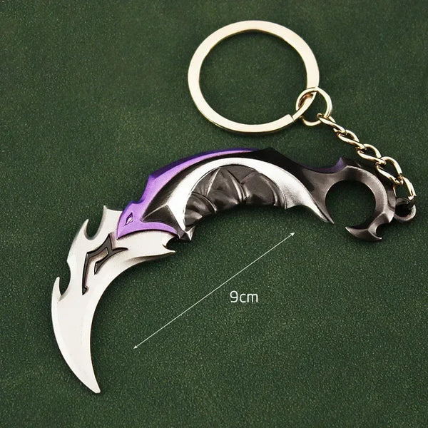 Valorant Reaver 2.0 Karambit Metal Keychain