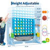 4-in-1 Giant Outdoor Game Set with Basketball Hoop & Ring Toss