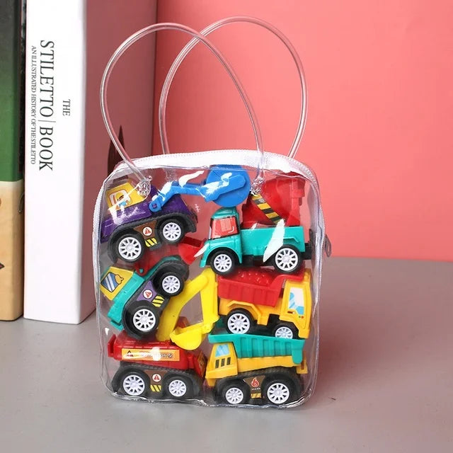 6-Piece Pull-Back Die-Cast Toy Car Set for Kids