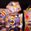 Resin Polyhedral Dice Set for Tabletop RPGs (7 Pieces)
