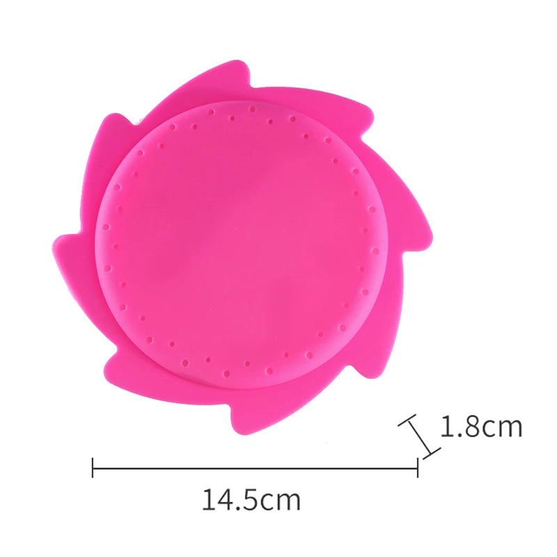 Pink silicone splash flying ring water play toy for pool beach and bath